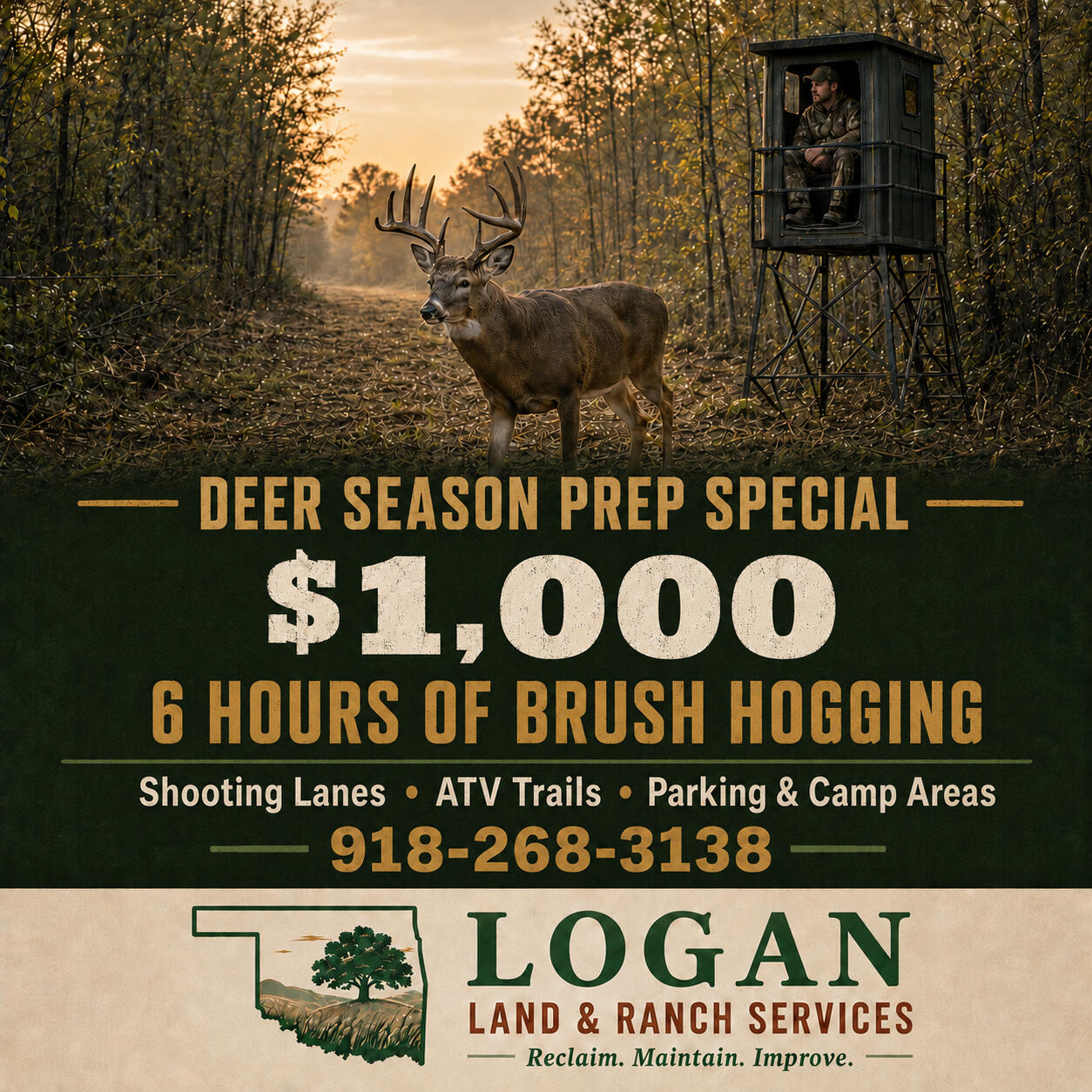 Logan Land & Ranch Services wildfire firebreaks and fuel reduction services, wildfire safety service, brush hogging for wildfire safety